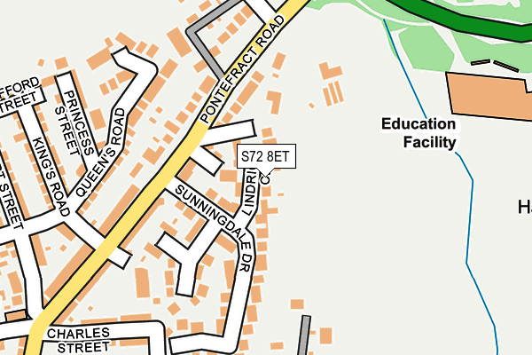 S72 8ET map - OS OpenMap – Local (Ordnance Survey)