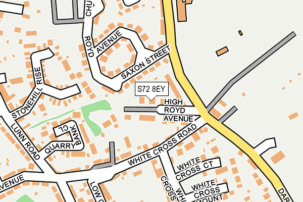 S72 8EY map - OS OpenMap – Local (Ordnance Survey)