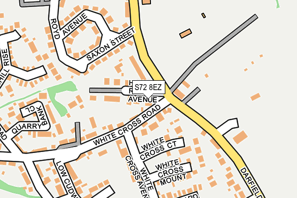 S72 8EZ map - OS OpenMap – Local (Ordnance Survey)