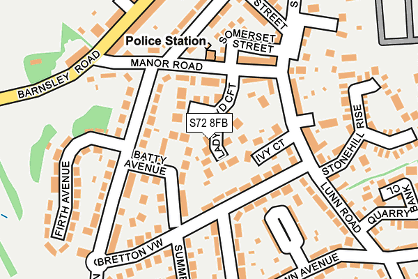 S72 8FB map - OS OpenMap – Local (Ordnance Survey)