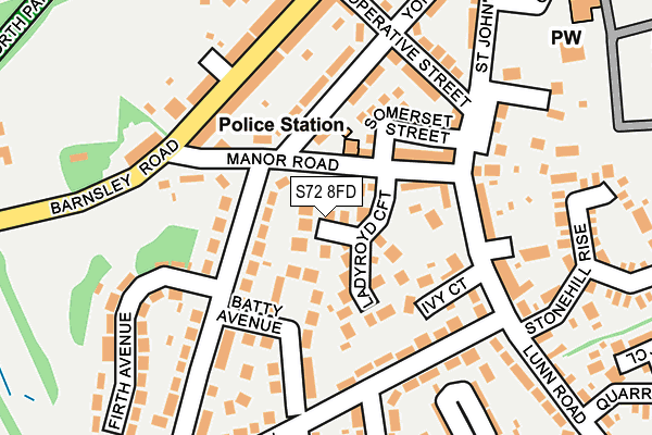 S72 8FD map - OS OpenMap – Local (Ordnance Survey)