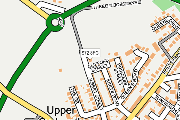 S72 8FG map - OS OpenMap – Local (Ordnance Survey)