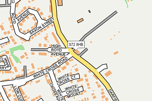 S72 8HB map - OS OpenMap – Local (Ordnance Survey)