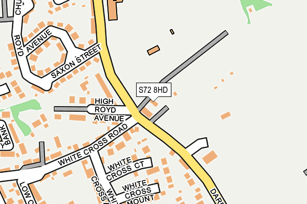 S72 8HD map - OS OpenMap – Local (Ordnance Survey)