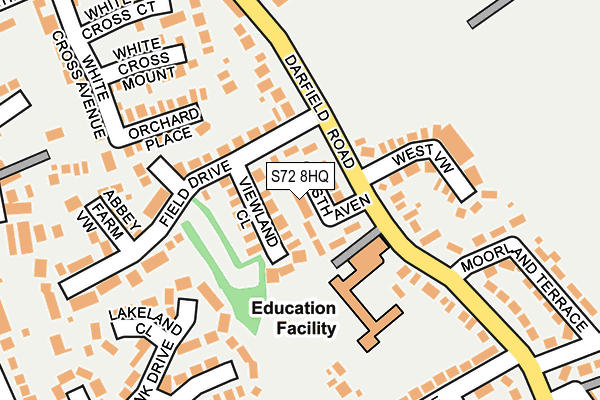 S72 8HQ map - OS OpenMap – Local (Ordnance Survey)