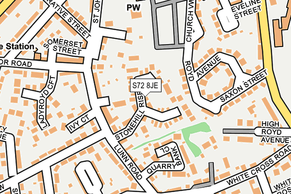 S72 8JE map - OS OpenMap – Local (Ordnance Survey)