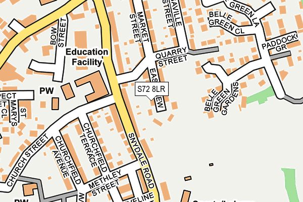 S72 8LR map - OS OpenMap – Local (Ordnance Survey)