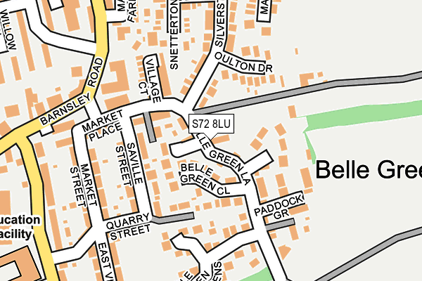 S72 8LU map - OS OpenMap – Local (Ordnance Survey)