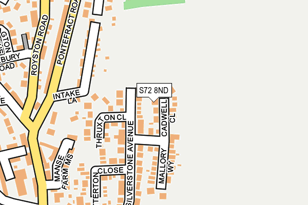 S72 8ND map - OS OpenMap – Local (Ordnance Survey)