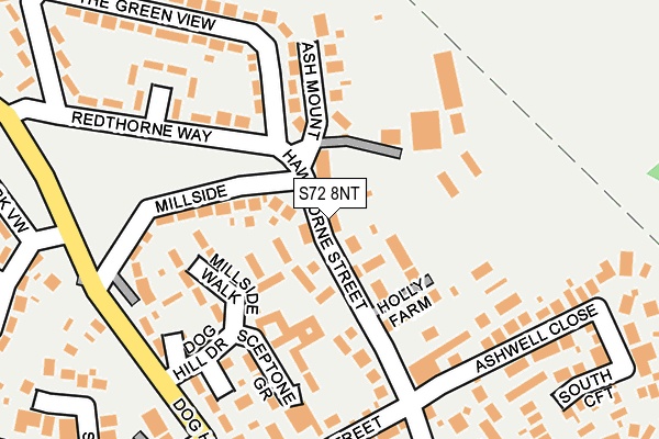 S72 8NT map - OS OpenMap – Local (Ordnance Survey)