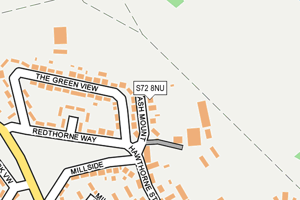 S72 8NU map - OS OpenMap – Local (Ordnance Survey)