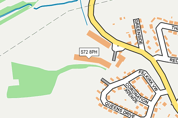 S72 8PH map - OS OpenMap – Local (Ordnance Survey)