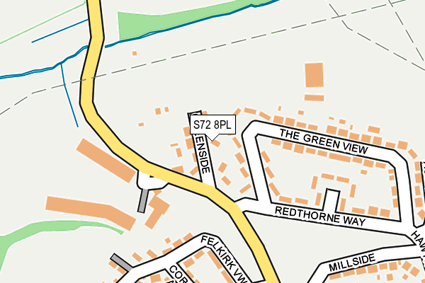 S72 8PL map - OS OpenMap – Local (Ordnance Survey)