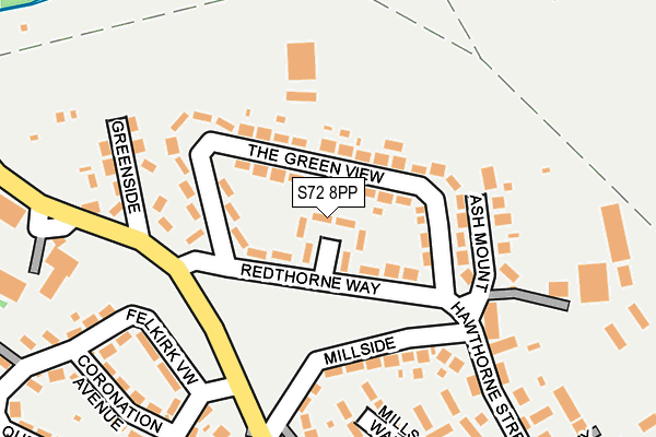 S72 8PP map - OS OpenMap – Local (Ordnance Survey)