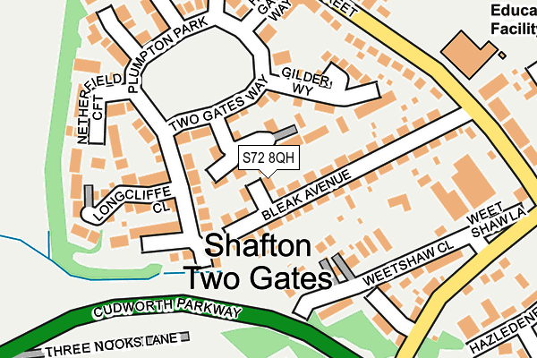 S72 8QH map - OS OpenMap – Local (Ordnance Survey)