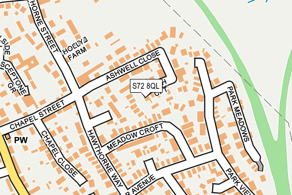 S72 8QL map - OS OpenMap – Local (Ordnance Survey)