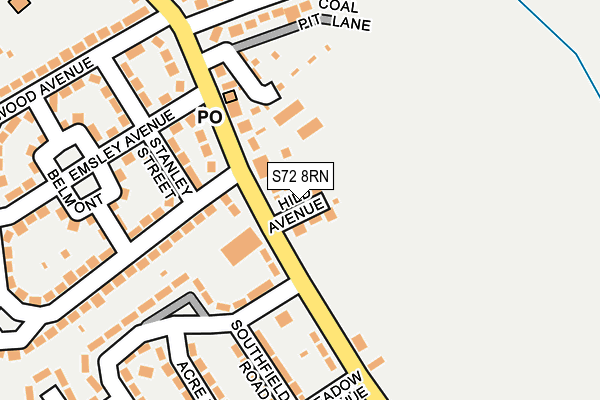 S72 8RN map - OS OpenMap – Local (Ordnance Survey)
