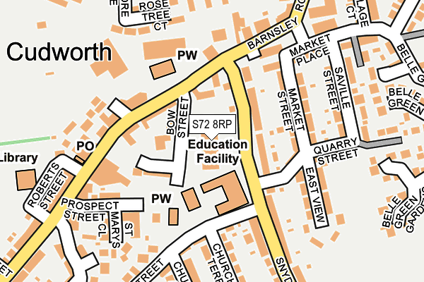 S72 8RP map - OS OpenMap – Local (Ordnance Survey)