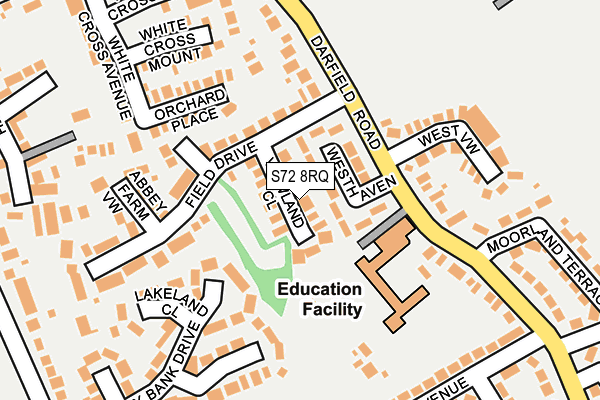 S72 8RQ map - OS OpenMap – Local (Ordnance Survey)