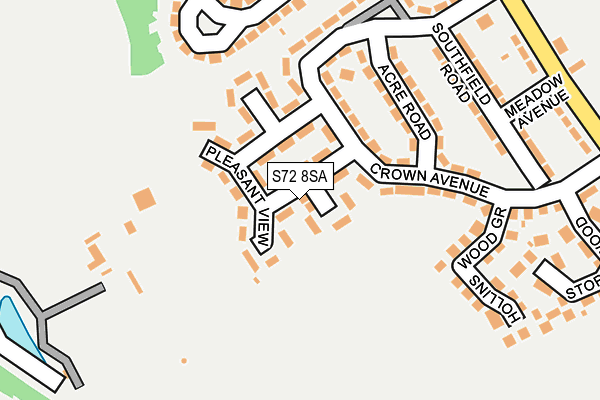 S72 8SA map - OS OpenMap – Local (Ordnance Survey)