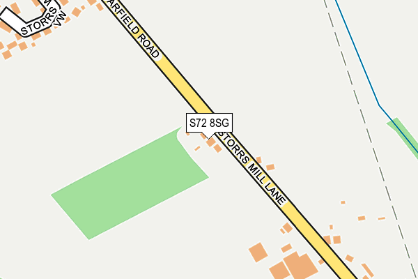 S72 8SG map - OS OpenMap – Local (Ordnance Survey)