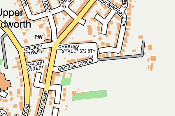 S72 8TY map - OS OpenMap – Local (Ordnance Survey)