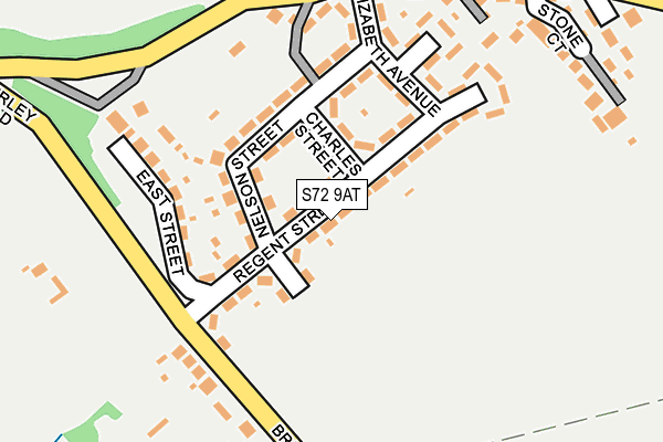 S72 9AT map - OS OpenMap – Local (Ordnance Survey)