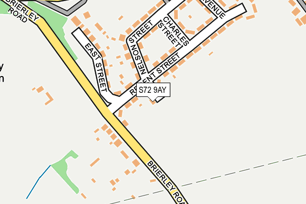 S72 9AY map - OS OpenMap – Local (Ordnance Survey)