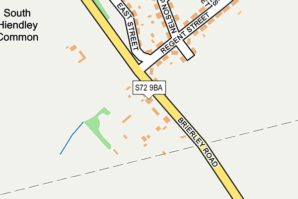 S72 9BA map - OS OpenMap – Local (Ordnance Survey)
