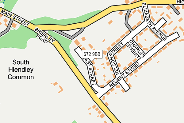 S72 9BB map - OS OpenMap – Local (Ordnance Survey)