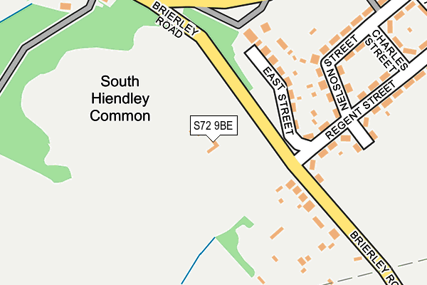 S72 9BE map - OS OpenMap – Local (Ordnance Survey)