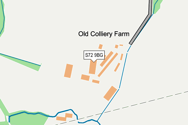 S72 9BG map - OS OpenMap – Local (Ordnance Survey)