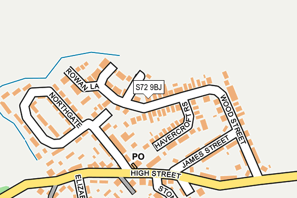 S72 9BJ map - OS OpenMap – Local (Ordnance Survey)