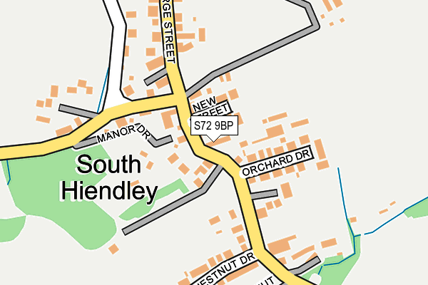 S72 9BP map - OS OpenMap – Local (Ordnance Survey)