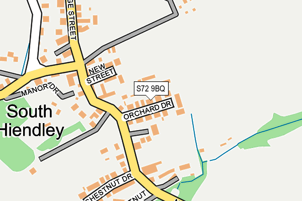 S72 9BQ map - OS OpenMap – Local (Ordnance Survey)
