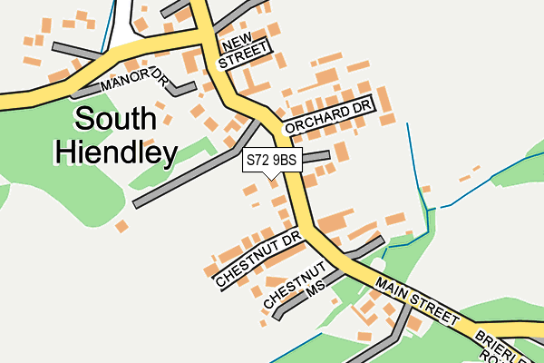 S72 9BS map - OS OpenMap – Local (Ordnance Survey)