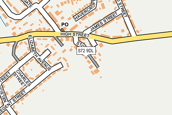 S72 9DL map - OS OpenMap – Local (Ordnance Survey)