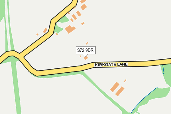 S72 9DR map - OS OpenMap – Local (Ordnance Survey)