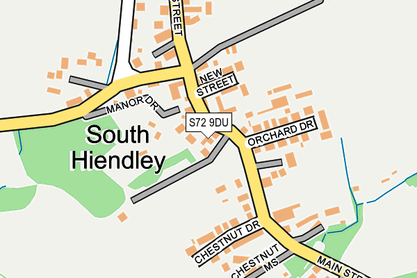 S72 9DU map - OS OpenMap – Local (Ordnance Survey)