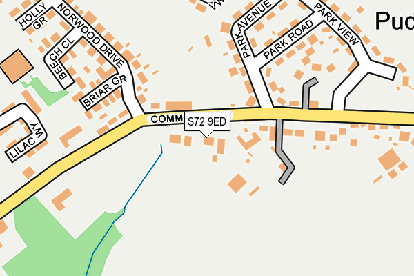 S72 9ED map - OS OpenMap – Local (Ordnance Survey)