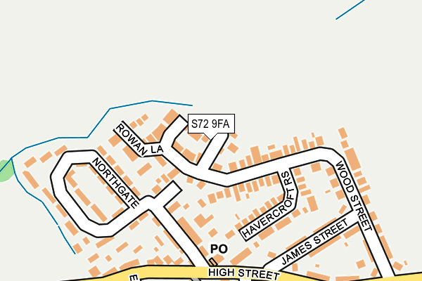S72 9FA map - OS OpenMap – Local (Ordnance Survey)