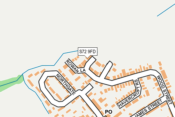 S72 9FD map - OS OpenMap – Local (Ordnance Survey)