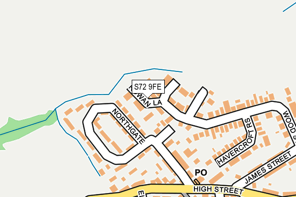 S72 9FE map - OS OpenMap – Local (Ordnance Survey)