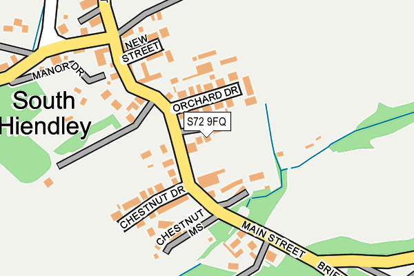 S72 9FQ map - OS OpenMap – Local (Ordnance Survey)