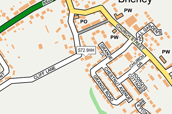 S72 9HH map - OS OpenMap – Local (Ordnance Survey)