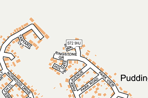 S72 9HJ map - OS OpenMap – Local (Ordnance Survey)