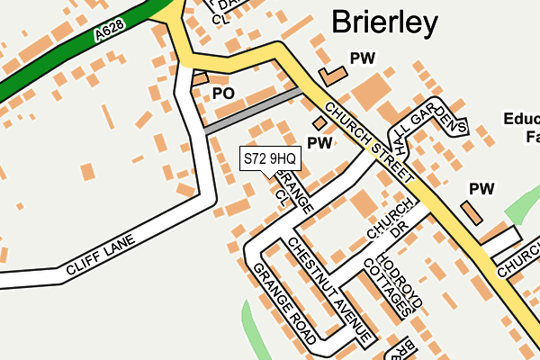 S72 9HQ map - OS OpenMap – Local (Ordnance Survey)