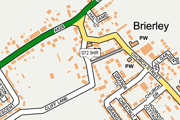 S72 9HR map - OS OpenMap – Local (Ordnance Survey)