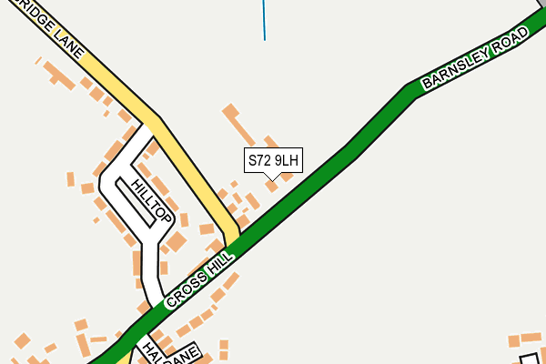 S72 9LH map - OS OpenMap – Local (Ordnance Survey)