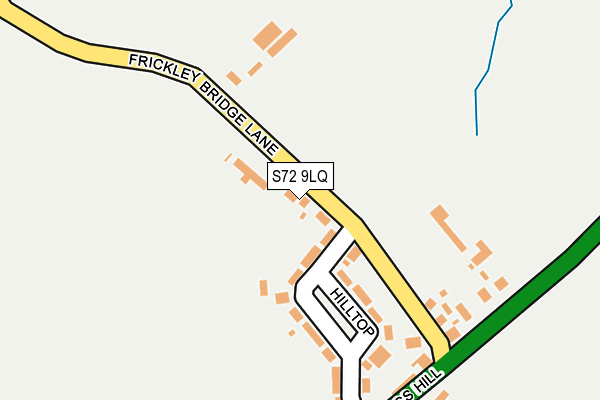 S72 9LQ map - OS OpenMap – Local (Ordnance Survey)